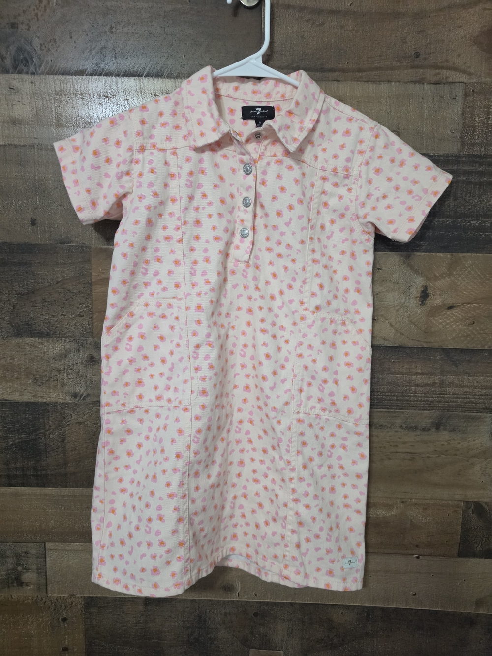 7 For All Mankind Pink On Pink Denim Dress